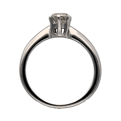 18ct White Gold & Diamond Set Solitaire Ring