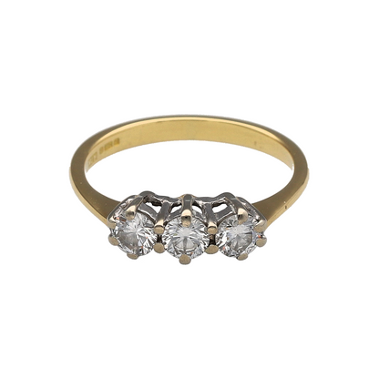 18ct Gold & Diamond Trilogy Ring