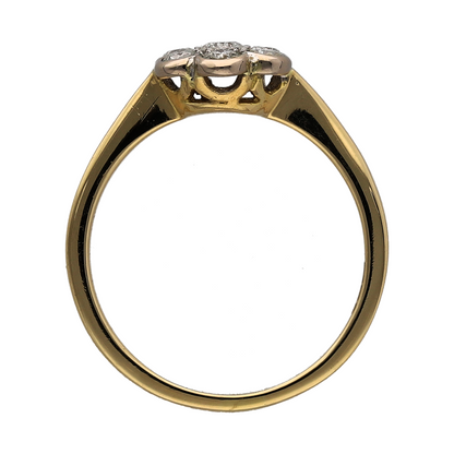 18ct Gold & Diamond Flower Cluster Ring