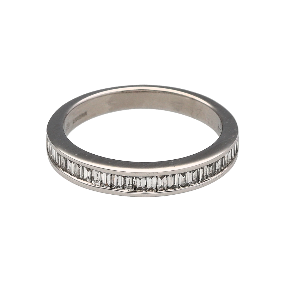 18ct White Gold & Diamond Band Ring