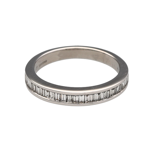 18ct White Gold & Diamond Band Ring