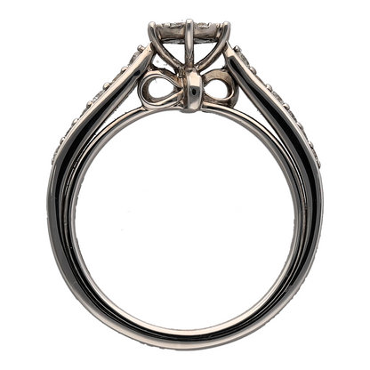 9ct White Gold & Diamond Cluster Disney Enhancement Ring