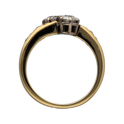 18ct Gold & Diamond Double Twist Ring