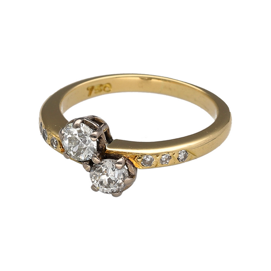 Add timeless sparkle and elegant sophistication to your jewellery collection with this pre-owned 18ct yellow gold diamond double twist ring, featuring a graceful design with luxurious everyday appeal—perfect for special occasions, gifting, or refined daily wear.

Design: The ring showcases an elegant double twist design, creating a flowing and eye-catching appearance across the finger.