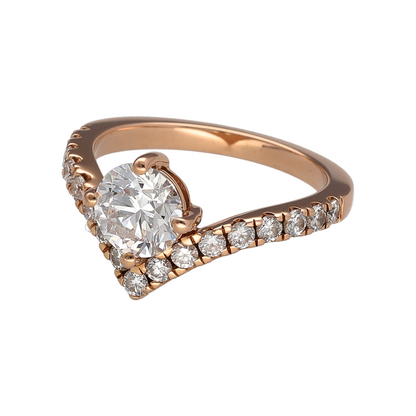 Add exceptional sparkle and contemporary elegance to your jewellery collection with this pre-owned 18ct rose gold diamond wishbone solitaire ring, featuring a stunning lab-grown diamond and a beautifully detailed design with luxurious appeal—perfect for engagements, special occasions, or treasured everyday wear.

Design: The ring showcases a dazzling lab-grown brilliant cut centre diamond weighing approximately 0.84ct, creating a striking focal point with exceptional brilliance and fire.