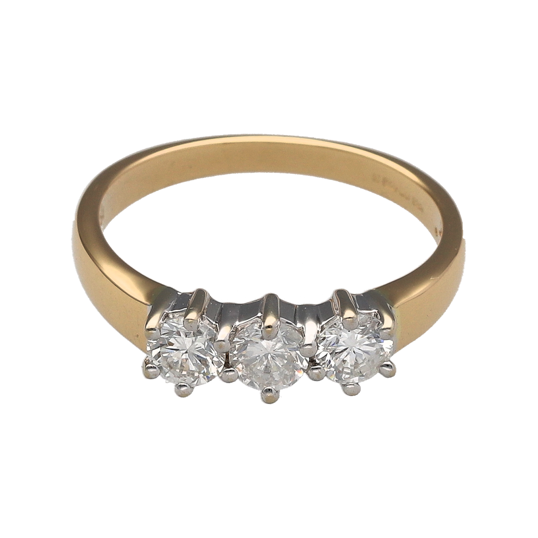18ct Gold & Diamond Trilogy Ring