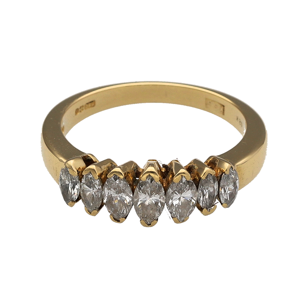 18ct Gold & Diamond Five Stone Band Ring