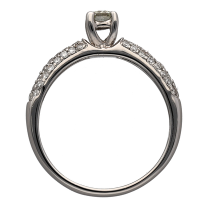 18ct White Gold & Diamond Solitaire Ring