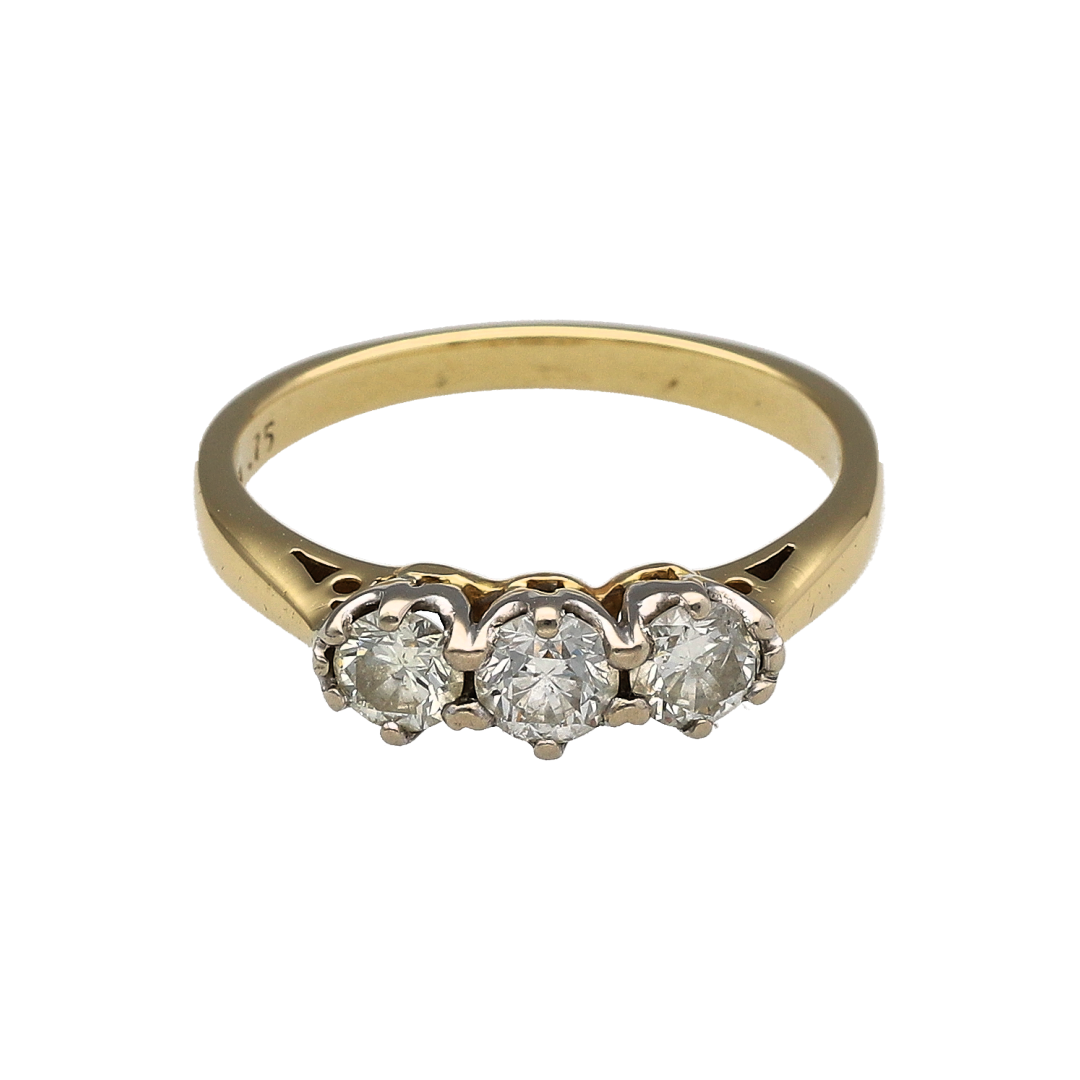 18ct Gold & Diamond Trilogy Ring