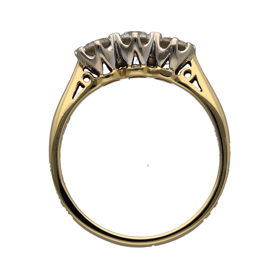 18ct Gold & Diamond Trilogy Ring