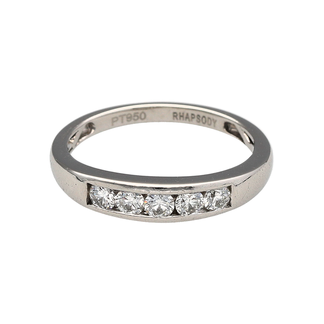 Platinum & Diamond Band Ring