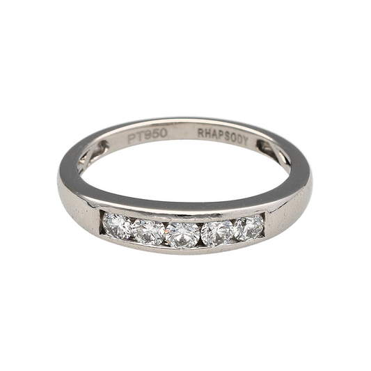 Platinum & Diamond Band Ring