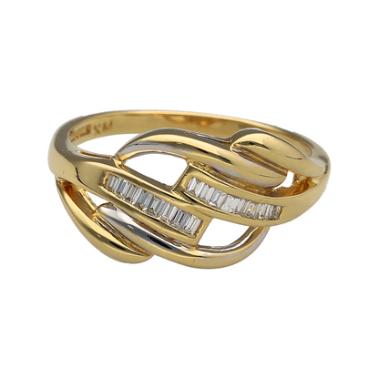 18ct Gold & Diamond Twist Ring
