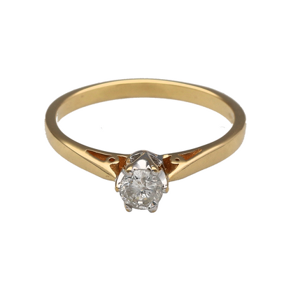 18ct Gold & Diamond Solitaire Ring