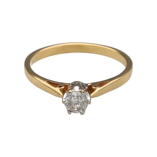 18ct Gold & Diamond Solitaire Ring