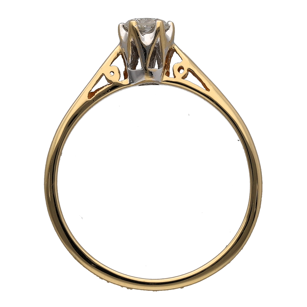 18ct Gold & Diamond Solitaire Ring