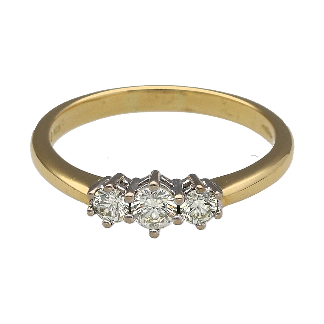 18ct Gold & Diamond Trilogy Ring