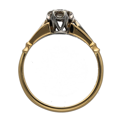18ct Gold & Platinum Diamond Solitaire Ring