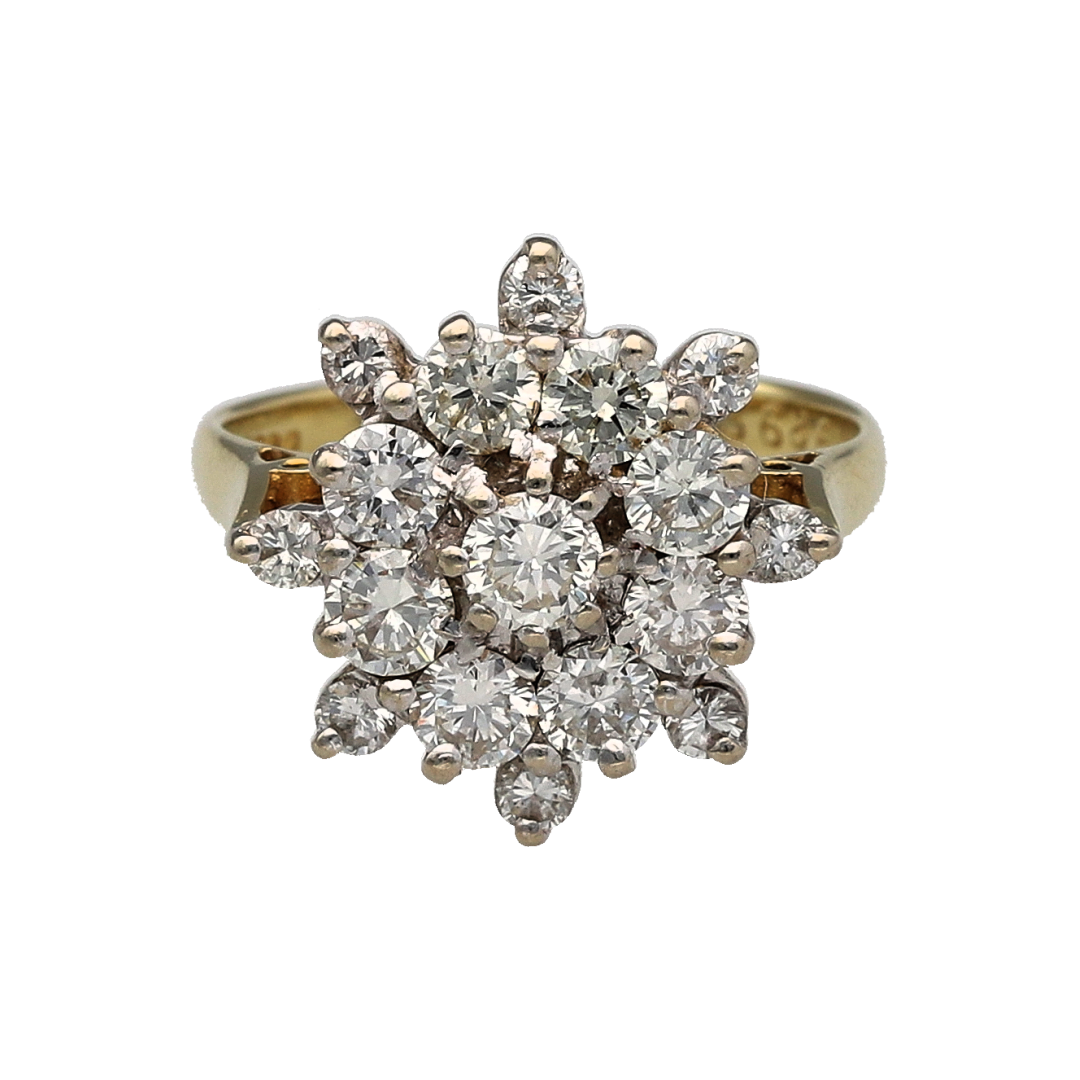 18ct Gold & Diamond Cluster Ring