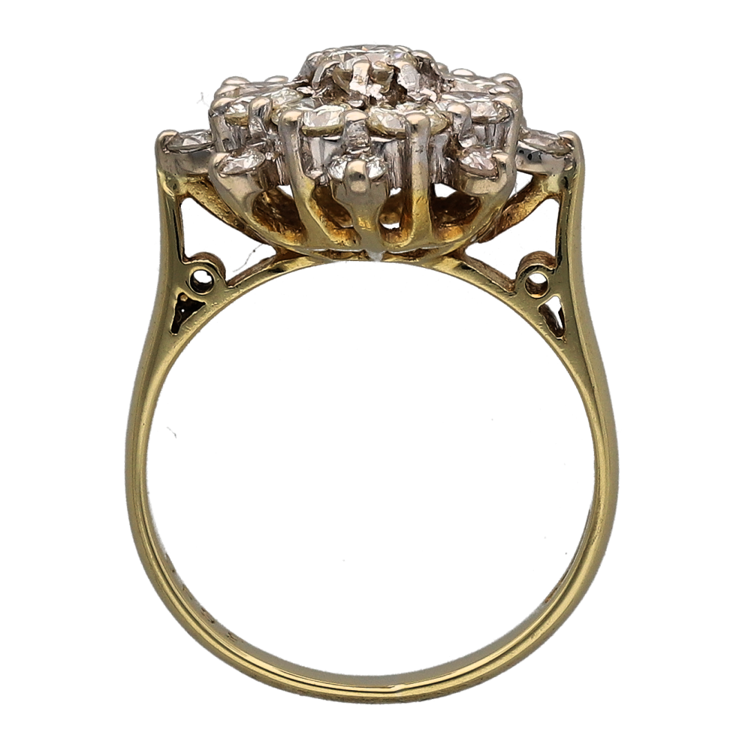 18ct Gold & Diamond Cluster Ring