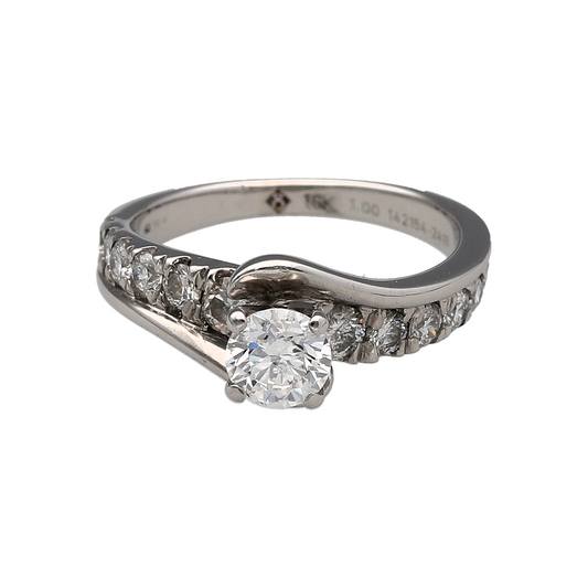 18ct White Gold & Diamond Solitaire Ring