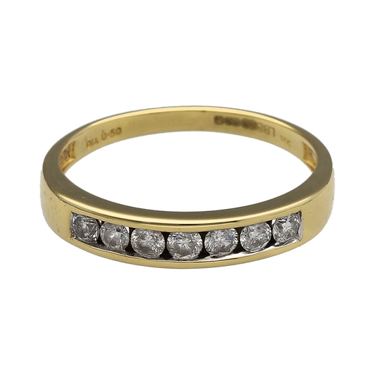18ct Gold & Diamond Seven Stone Band Ring