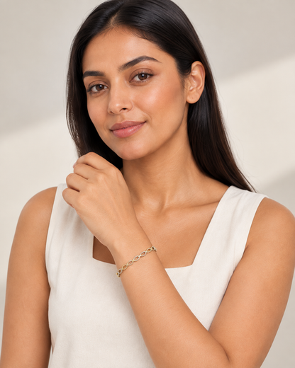 9ct Gold 7.25" Oval Link Bracelet