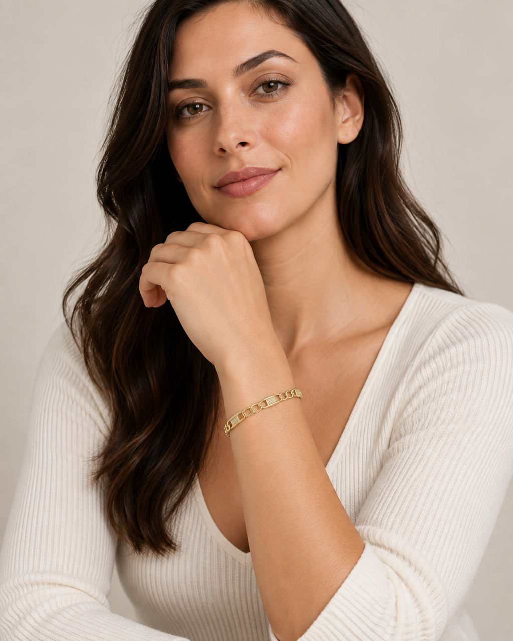 9ct Gold 7.5" Bar Link Bracelet