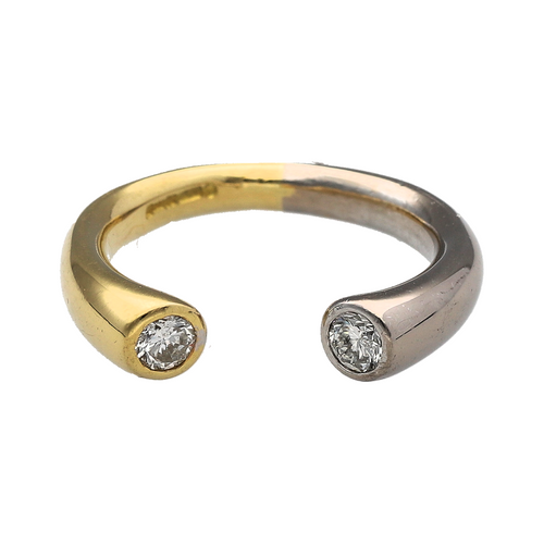 18ct Gold & Diamond Set Torque Band Ring