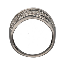 Load image into Gallery viewer, 18ct White Gold &amp; Diamond Set Wide Crossover Band Ring
