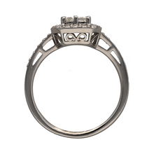 Load image into Gallery viewer, 9ct White Gold &amp; Diamond Set Princess Cut Cluster Solitaire Ring
