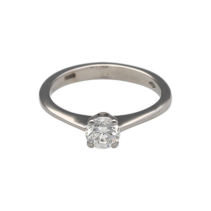 18ct White Gold & Diamond Set Solitaire Ring