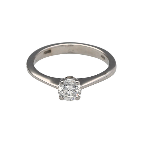18ct White Gold & Diamond Set Solitaire Ring