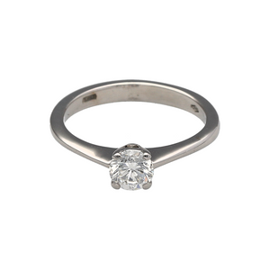 18ct White Gold & Diamond Set Solitaire Ring