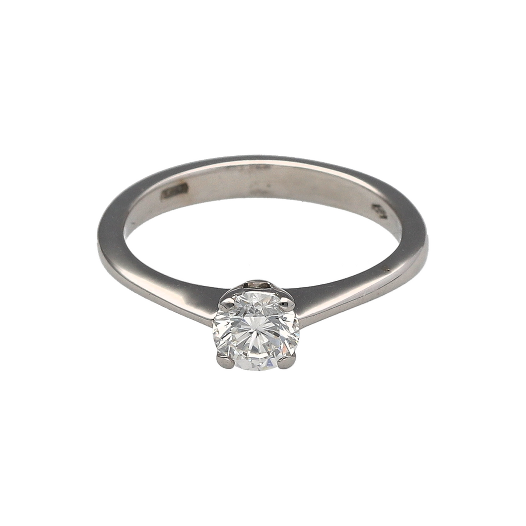 18ct White Gold & Diamond Set Solitaire Ring
