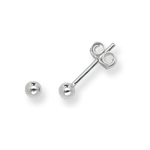 925 Silver 3mm Ball Stud Earrings