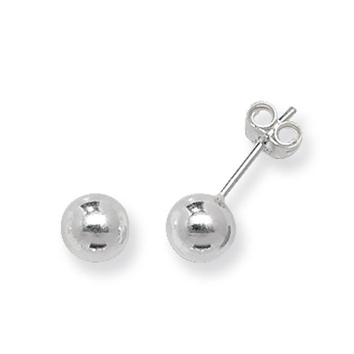 925 Silver 6mm Ball Stud Earrings
