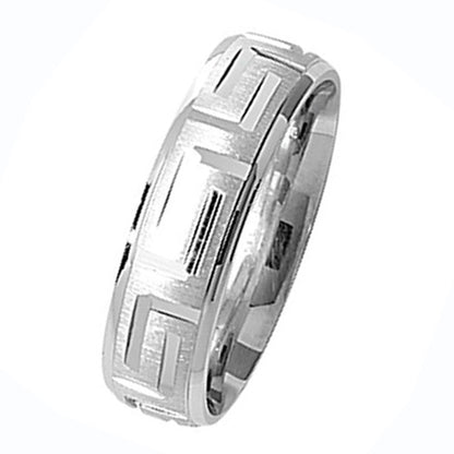 New 925 Silver Greek Key Band Ring