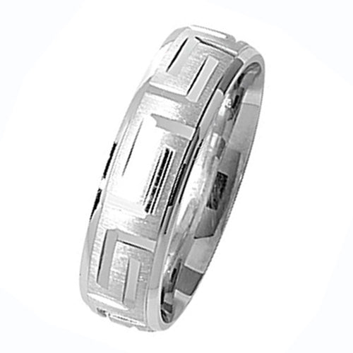 New 925 Silver Greek Key Band Ring
