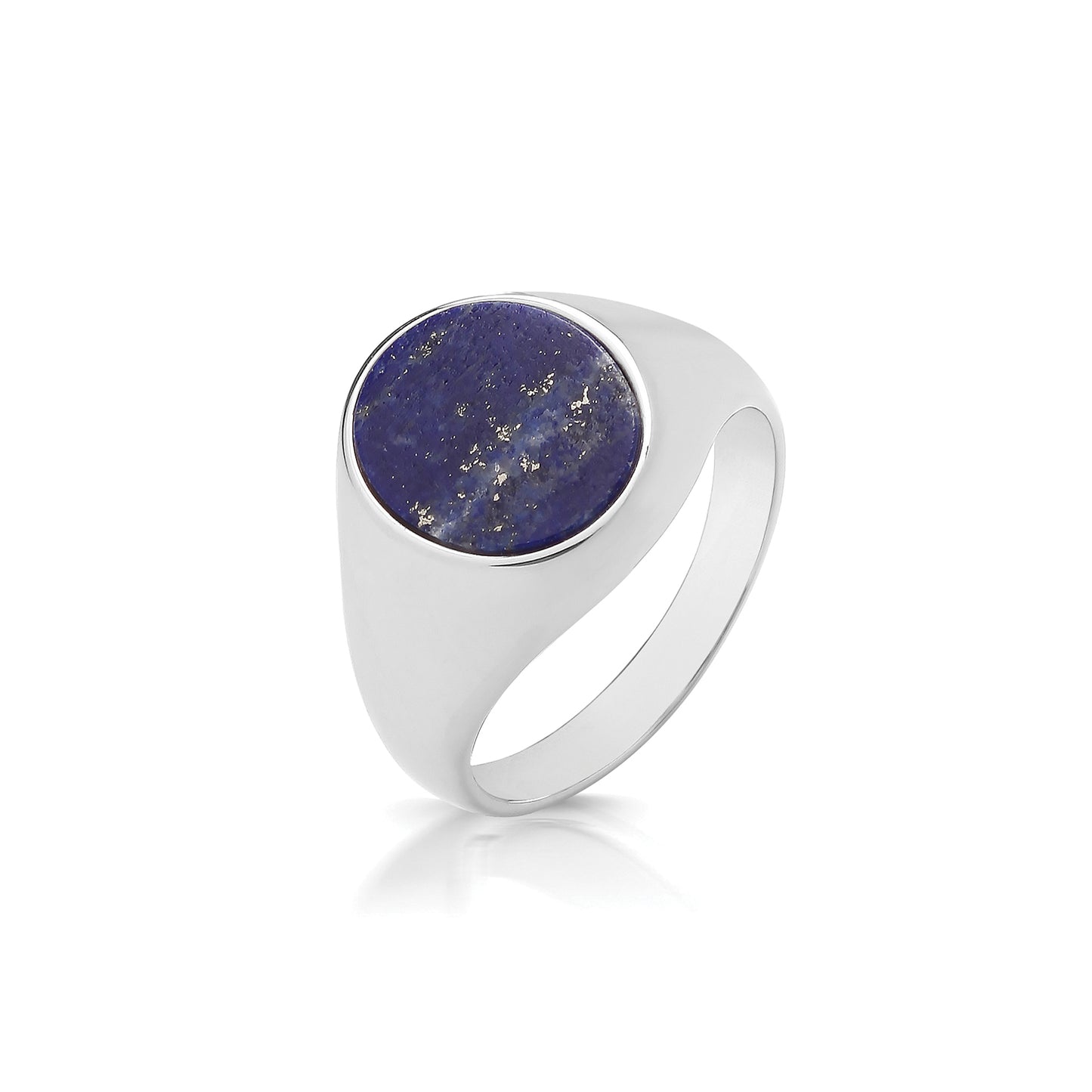 New 925 Silver & Lapis Lazuli Oval Signet Ring
