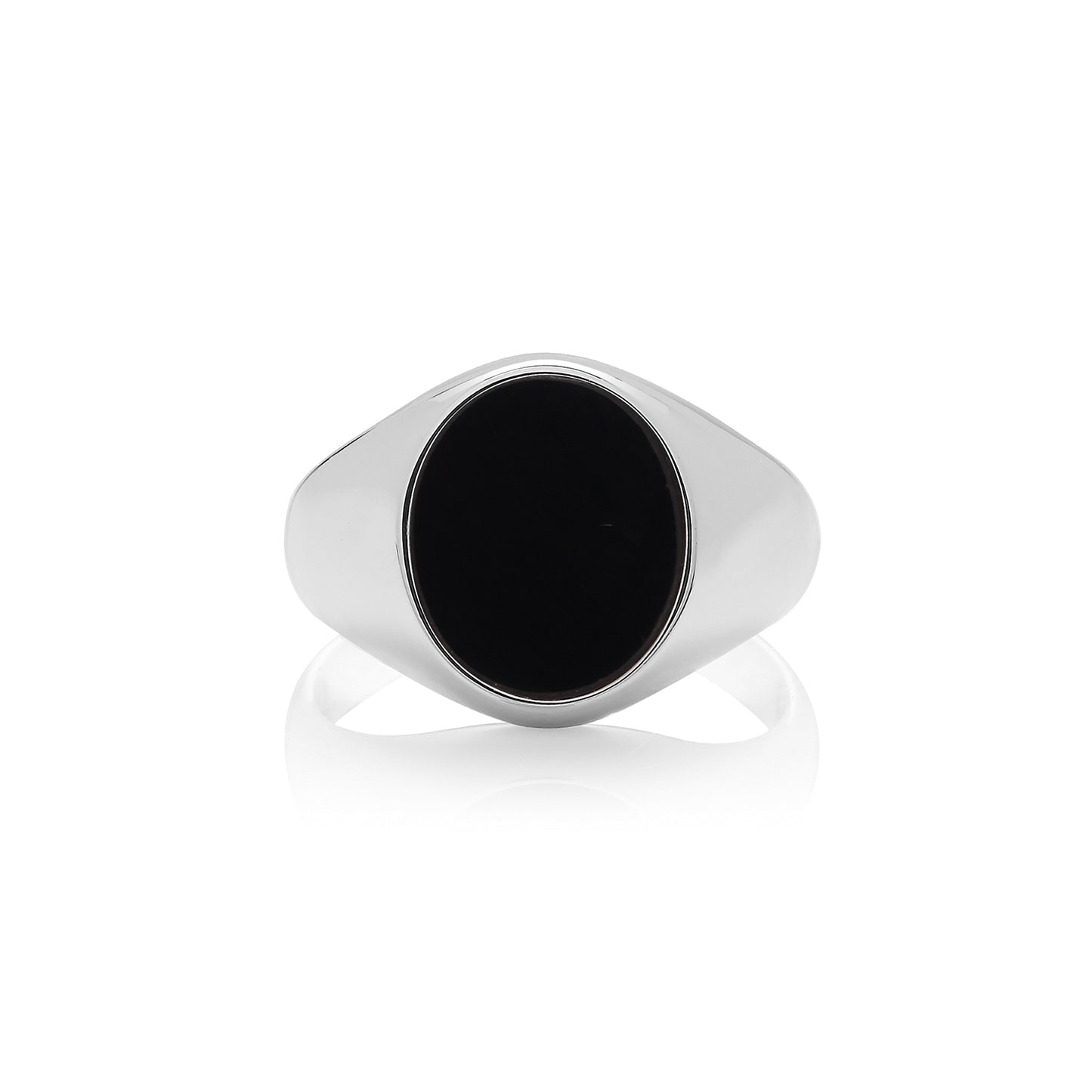 New 925 Silver & Onyx Oval Signet Ring