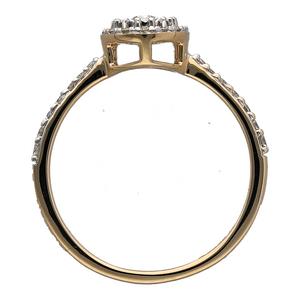 New 9ct Gold & Diamond Set Halo Cluster Ring