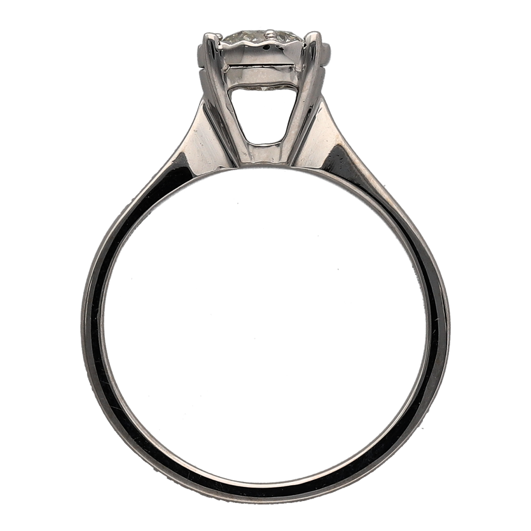 18ct White Gold & Diamond Illusion Set Solitaire Ring