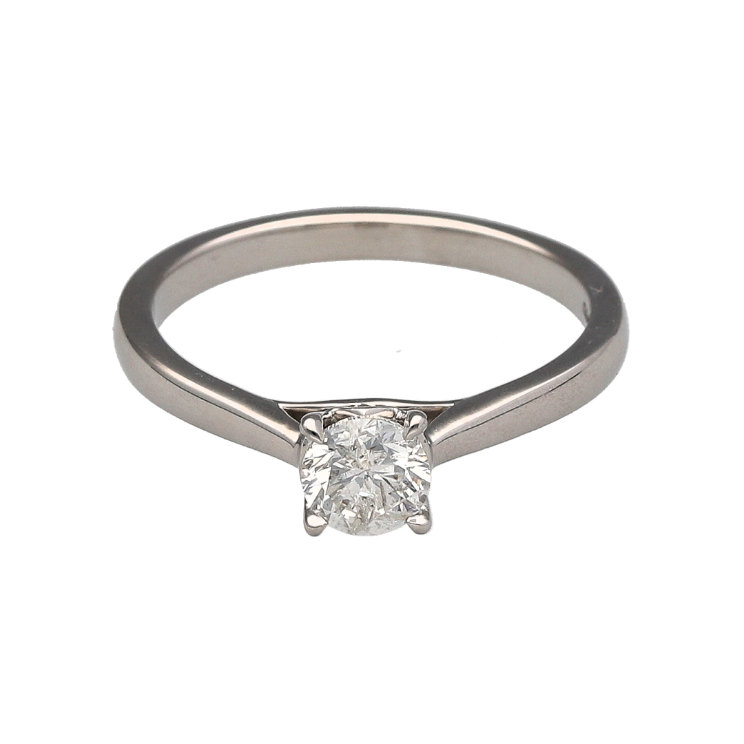 18ct White Gold & Diamond Solitaire Ring