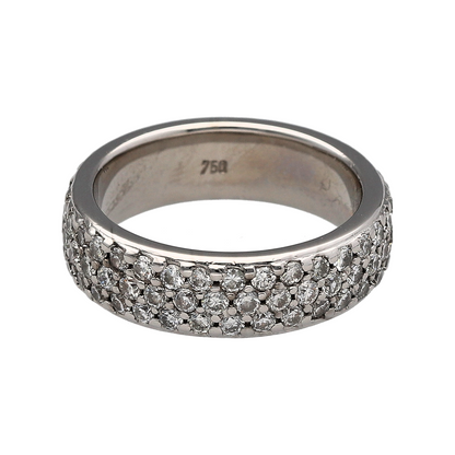 18ct White Gold & Diamond Band Ring