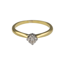 Load image into Gallery viewer, 18ct Gold &amp; Diamond Set Solitaire Ring
