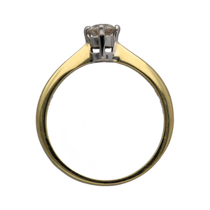 18ct Gold & Diamond Set Solitaire Ring