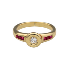 Load image into Gallery viewer, 18ct Gold Diamond &amp; Ruby Set Ring
