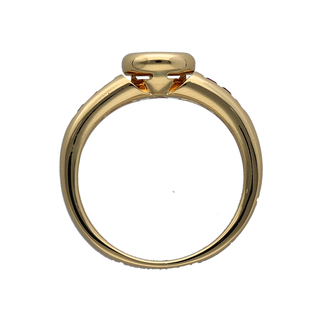 18ct Gold Diamond & Ruby Set Ring