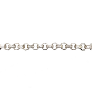 New Solid 925 Silver 26" Patterned Octagonal Link Chain